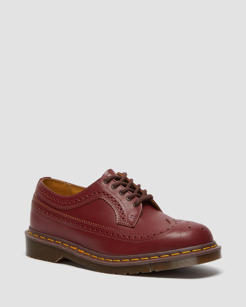 Dr Martens 3989 Vintage Made In England Brogue Topanky Damske ( Oxblood ) SK 146-LBUJYX